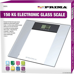 New 150kg Digital Electronic Bathroom Weighing Scale Glass Gift Lcd Body Weight