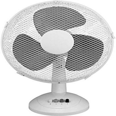 New 16" Oscillating Table Desk Fan Cooling Air 3 Speed Home Office 45W Base Silent Inch Watt