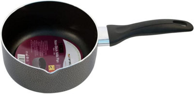 New 16cm Non Stick Milk Pan Cookware Black Stir Kitchen Saucepan Cooking