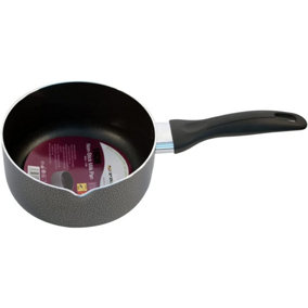 New 16cm Non Stick Milk Pan Cookware Black Stir Kitchen Saucepan Cooking
