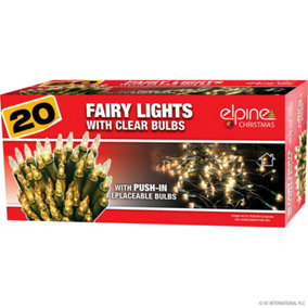 New 20 Bulb Clear Christmas Fairy Lights Decoration Indoor Outdoor Xmas Bright