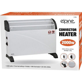 New 2000w Portable Electric Thermostat Convector Heater Warmth 2kw Wall Mounted