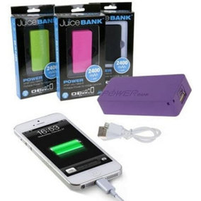 New 2400mah Juice Bank Power Phone Battery Charger Emergency Smart Iphone