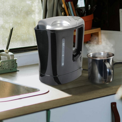New 24v Electric Kettle Portable Van Car Travel Plug In Motor Black 1ltr
