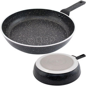 New 26cm Aluminium Non Stick Forged Marble Coated Cooking Frying Pan