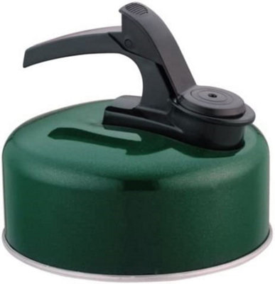 New 2l Aluminium Whistling Kettle Camping Home Cordless Lightweight Green