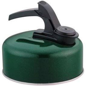 New 2l Aluminium Whistling Kettle Camping Home Cordless Lightweight Green