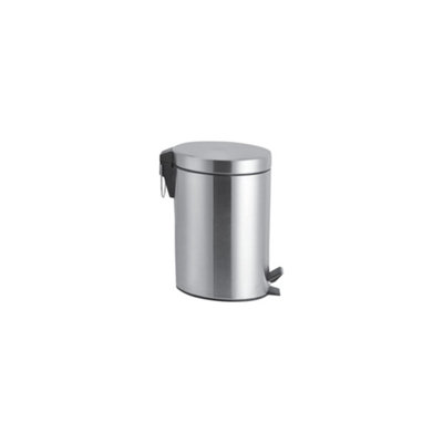 New 3 Litre Metal Chrome Pedal Bin Kitchen Toilet Rubbish Hygienic Home Paper Dustbin Boxed