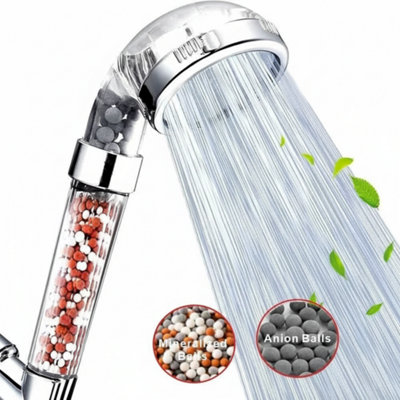 New 3 Mode High Pressure Shower Head with Adjustable Ionic Filter and ...