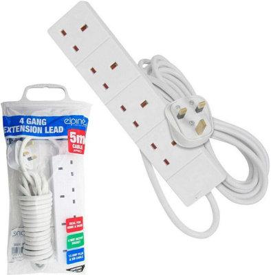 Extension Lead 4 Gang 5 Metre 13 Amp