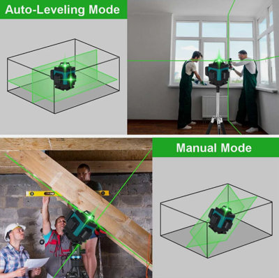 New 4D 16 Lines Laser Level 360 Green Auto Self Leveling Rotary Cross ...
