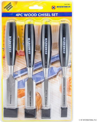 New 4pc Carpenters Wood Chisel Set Crv Tools C6018 Diy Workshop Craft