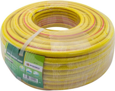 New 50m Garden Hose Watering Knitted Pipe Reel 3 Ply Black Pvc Outdoor Gardening Hand Tool Spraying Irrigation Multi Purpose