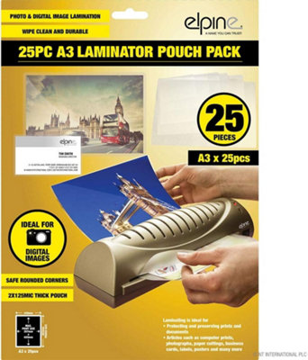 New 50pc A3 Laminating Pouches Set Micron Safe Digital Image Lamination