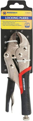 New 7 Inch Locking Plier Heavy Duty Curved Mole Grip Self Pliers Comfort Handles Hand Tool 180mm