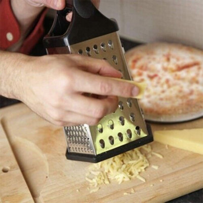 New 9" Stainless Steel Grater Handle Cheese Vegetables Kitchen Utensil 6 Sided