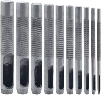 Uxcell 8-Piece Leather Punch Set - Rectangle Shape Hollow Cutters In 8 Sizes, Carbon Steel Construction