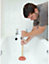 New Bathroom Rubber Sink Drain Toilet Wooden Handle Plunger Heavy Duty Cleaner Toilet Strong Durable Unblocker