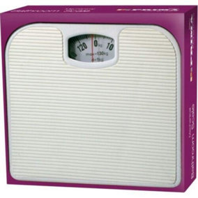 New Bathroom Scale Weighing Body Weight Mechanical Home Lose Fat Dial White 130kg