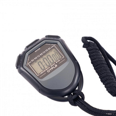 NEW Black Digital Sports Timing Stopwatch Timer LCD Display