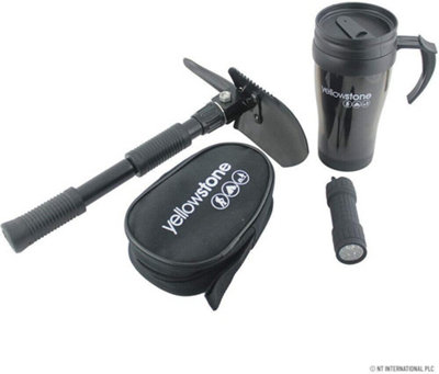 New Car Travel Gift Set Camping Hiking Fishing Outdoor Portable Shovel Torch Mug