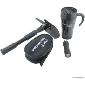 New Car Travel Gift Set Camping Hiking Fishing Outdoor Portable Shovel Torch Mug