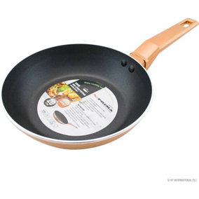 New Copper Effect Aluminium Non Stick Frying Pan 26Cm Saucepan Cooking Kitchen