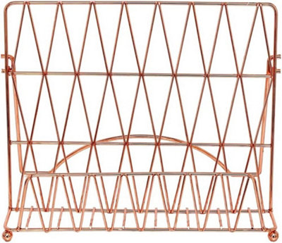 New Copper Wire Recipe Stand Kitchen Baking Cooking Storage Home Decor