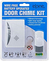 New Cordless 24 Chime Kit Battery Operated Waterproof Doorbell Portable Ring