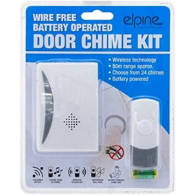 New Cordless 24 Chime Kit Battery Operated Waterproof Doorbell Portable Ring