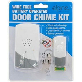 New Cordless 24 Chime Kit Battery Operated Waterproof Doorbell