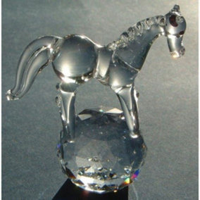 New Cut Crystal Circus Horse Animal Figurine Gift Boxed Ornament