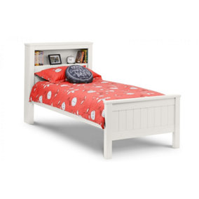 New England White Lacquer Bookcase Bed Frame - Single 3ft (90cm)