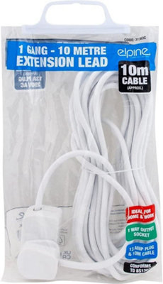 New Extension Lead Cord Uk Cable Electric Mains Power 1 2 3 4 6 8 10 Gang Way Surge Protected Tower 3 Pin Multi Socket