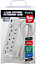 New Extension Lead Cord Uk Cable Electric Mains Power Gang 4 Way Protected Tower 3 Pin Multi Socket Plug Amp