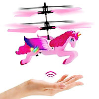 New Flying Unicorn Helicopter Toy For Kids Hand Sensor Horse Pink Fun Fairy Gift