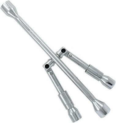 New Folding 4 Way Cross Wheel Wrench Spanner Car Brace 14 Inch 350mm
