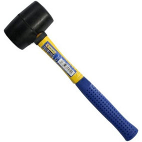 New Hammer Mallet Rubber Grip Handle Diy Fibre Shaft Heavy Duty Strong Lightweight