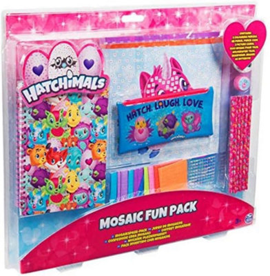 New Hatchimals Mosiac Fun Pack Kids Activity Stationary Educational Craft Art