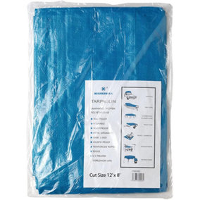 New Heavy Duty Lightweight Tarpaulin Ground Sheet Polyethylene Waterproof Cover 12 X 8 Inch