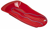 New Kids Adults Large Heavy Duty Snow Sledge Delta Sleigh Rope Plastic Ski Red