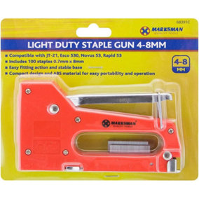New Light Duty Medium Staple Gun 4-8mm Nails Diy Tacker Craft Staples Metal Tool