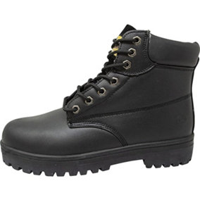 New Mens Safety Boots Black Steel Toe Cap High Ankle Trainers Hiking Shoes Size Uk 10
