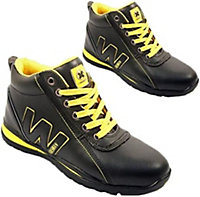 New Mens Safety Trainers Shoes Boots Work Steel Toe Cap Hiker Ankle Uk 13
