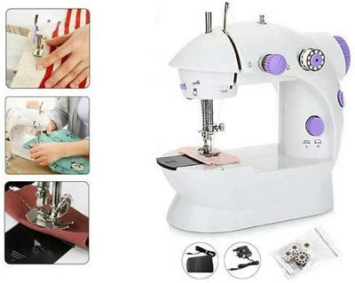New Mini Electric Portable Sewing Machine Stitch Clothing Light Travel ...