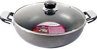 New Non Stick Aluminium Wok Set Saucepan Frying Stir Pan Cooking 28cm
