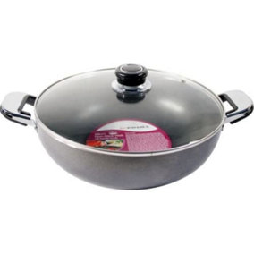 New Non Stick Aluminium Wok Set Saucepan Frying Stir Pan Cooking 28cm