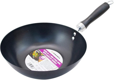 New Non Stick Wok With Bakelite Handle Cooking Stir Fry Noodles Frying Pan 24cm