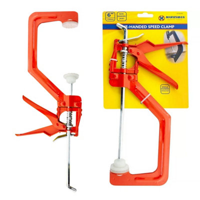 New One-handed Speed Clamp 6" Ratchet Clamp Woodworking Carpentry Diy Quick Release Hand Tool Multi Use
