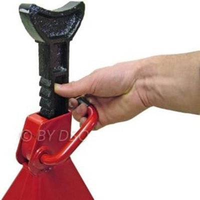 New Pack Of 2 Extra Heavy Duty 6 Ton Axle Stands Steel Framed Adjustable Automotive Car Van Jacks Strong & Durable